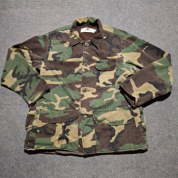 Black Sheep Camo Hunting Jacket Vintage VTG M Medium Chore Pockets - Picture 1 of 9